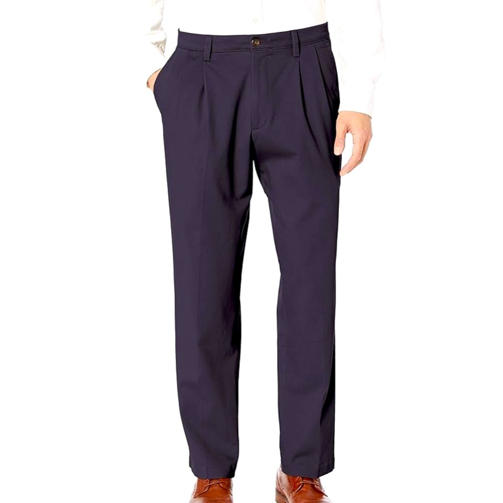 New W/ Tags Black Dockers Men's Classic Fit Easy Khaki Pants - Pleated